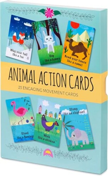 Creative Mango Animal Action Cards Movement Brain Break Game for Kids