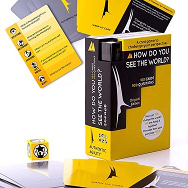Authentic Agility How Do You See The World 100Card Deck with 500 ThoughtProvoking Questions to Spark Conversations Break The Ice