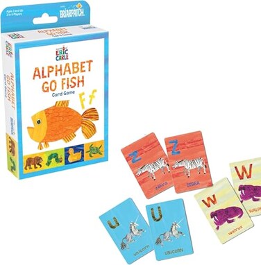 Briarpatch World of Eric Carle Alphabet Go Fish Card Game Featuring The Very Hungry Caterpillar Preschool Learning For Kids