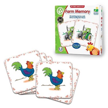 The Learning Journey My First Memory Game Farm Memory 20 Card Matching Memory Game Educational Toddler Gifts for Boys Girls Ages 2 and Up Award Winning Learning Toy Multi