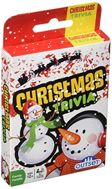 Outset Media Christmas Trivia Card Game Travel Sized for 2 or More Players Ages 12 and up