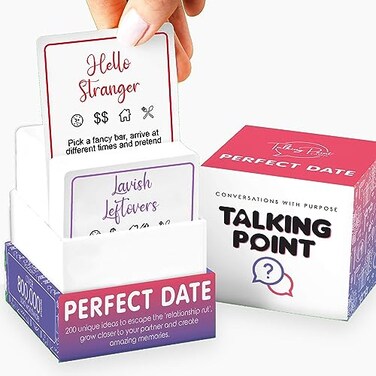 TALKING POINT 200 Date Night Ideas for Couples The Perfect Date Card Game with a ReadytoGo Date Plan on Every Card Anniversary Engagement Valentines Gift for Girlfriend Boyfriend Wife or Husband