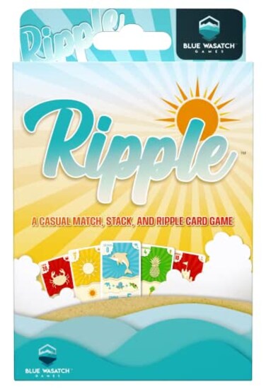 Blue Wasatch Games Ripple Card Game Match Stack and Collect Combos on Your Beach Easy to Learn and Fun for Kids Teens Adults