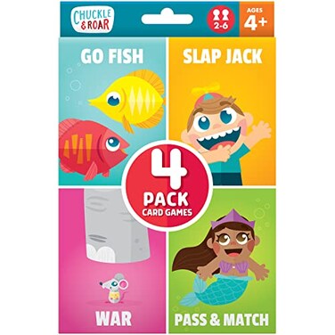 Chuckle & Chuckle Roar 4pk Classic Card Games for Family Game Night