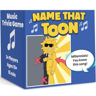 OFF TOPIC Name that Toon Music Game Fun Party Games for 2 Players Adult Word Puzzle Music Trivia Game
