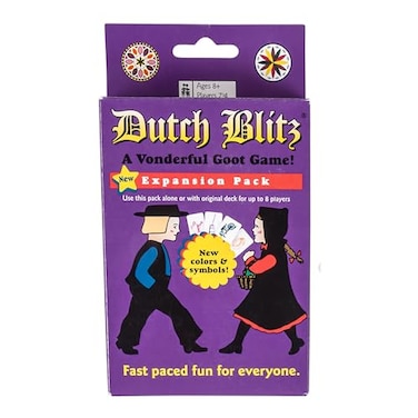 Dutch Blitz Purple Expansion Pack Use Alone Or w Original Deck to Play w 24 Players 4 New Card Colors Fast Paced Fun Card Game Ages 8