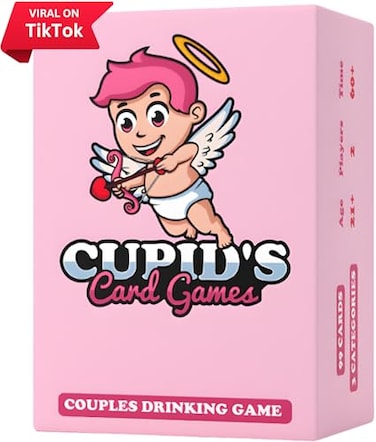 Cupid's Card Cupids Card Games Couples Drinking Game for Adult Only Date Nights Bedroom Game for Couples for Boyfriend Girlfriend Valentines Day Gift Idea