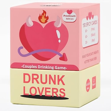 KAWAII KOI Drunk Lovers Premium Edition Couples Games for Adults Couples Card Game for Date Night 150 Cards with 3 Engaging Categories Romantic Valentines Card Games for Couples