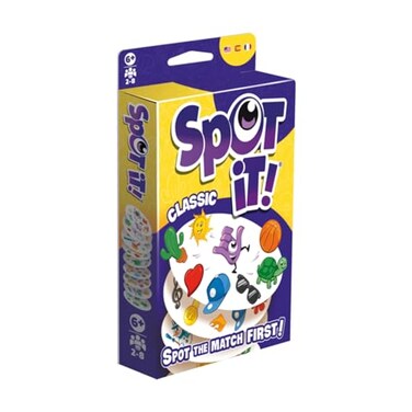 Asmodee Spot It Classic Card Game 2024 Refresh Pocket Eco Edition 5in1 Visual Perception Game for Quick Reflexes and Family Fun Ages 6 28 Players 10 Minute Playtime