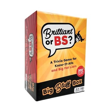 Brilliant or BS Big Bluff Box Trivia Game for KnowItAlls Liars Fun Bluffing Game for 46 Players Ages 14