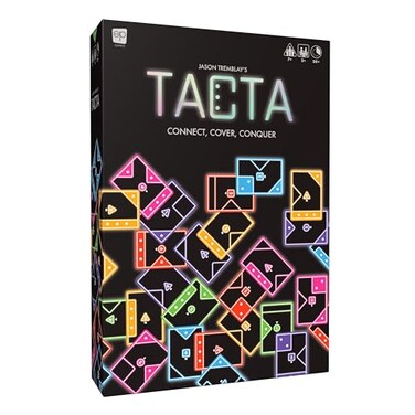 USAOPOLY TACTA Card Game Where Every Card Counts FastPaced Strategic Shape Matching Party Game Analyze and Optimize to Connect Cover Conquer to Win Unique Party Game Play for 2 or More Players Ages 7
