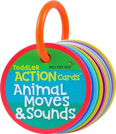 MOLLYBEE KIDS Toddler Action Cards Animal Moves and Sounds