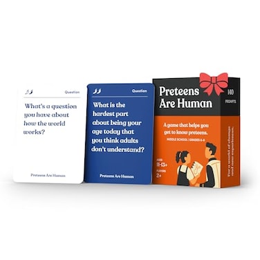 Parents Are Preteens are Human 140 Conversation Cards to Help You Get to Know Preteens Card Game for Middle School Preteens Designed by Experts for Grades 68 Ages 1113
