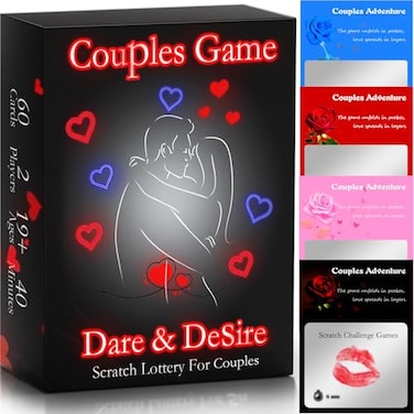 MHYHLQ Scratch Off Card Couples Games for Adults 60 Spicy Romantic Couple Imtimacy Date Night Ideas Card Game for Dating Valentines Gifts Cards for Couples Deep Connection Bedroom Game