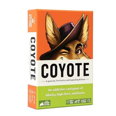 Exploding Kittens Coyote Created by Tim Ferriss Perfect for Family Fun Game Night and Travel 38 Players 10 Mins Ages 10 and Up