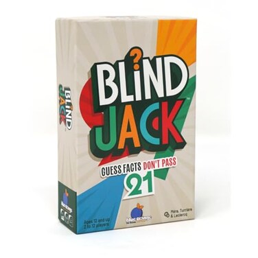 blue orange New Card Game Blind Jack Fun Trivia and Strategy Party Game for Kids and Adults Games 2 to 12 Players Ages 12