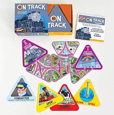 Trend Enterprises ON Track Three Corner Strategy Game by TREND enterprises Inc FamilyFriendly Card Games