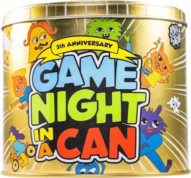 Game Night In A Can Barry Jason Games Entertainment 5th Anniversary Edition Fun and Creative Card Game for Family Night or Any Gathering