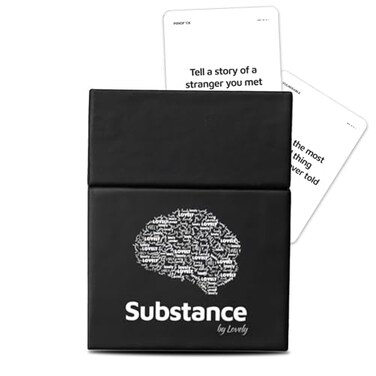 Substance Card Game 90 Conversation Cards for Adults Couples Friends CoWorkers Strangers Meaningful Deep Conversation Started Card Game for Game Night or Date Night 26 Players