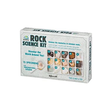 Toysmith STEM Toy Rock Science Kit Geology Mineral Specimen For Kid Geologists
