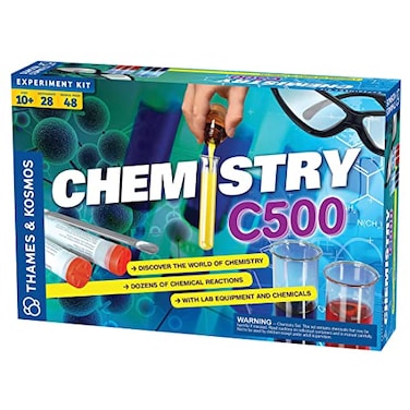 Thames & Thames Kosmos Chemistry Chem C500 Science Kit with 28 Guided Experiments 48 Page Science Guide Parents Choice Silver Award Winner 131 L x 26 W x 89 H