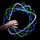 GloFX 8LED Double Rave Orbit X Dual Light Purple Green Blue White LED