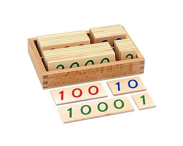 Elite Montessori Montessori Small Wooden Number Cards with Box 19000