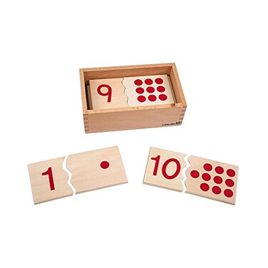LEADER JOY Leader Joy Montessori USA Montessori Math Materials Number Puzzle 110 for Preschool Early Learning Tool