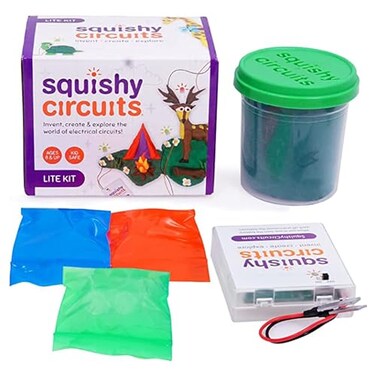 Squishy Circuits Lite Kit AddOn Kit with an Additional Battery Holder Explore Electrical Circuits with Play Dough STEM Science Kits for Kids Age 812 Used in Homes Classrooms and More
