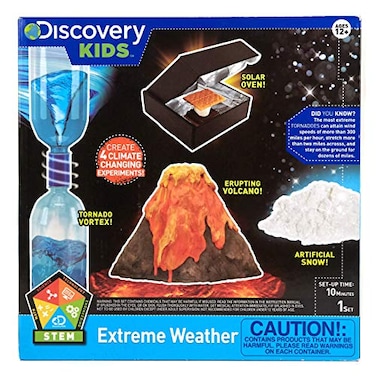 Discovery Kids Discovery Extreme Weather STEM Science Kit AtHome STEM Kits For Kids Age 12 And Up Weather Experiment Kits for Young Scientists DIY Volcano Artificial Snow
