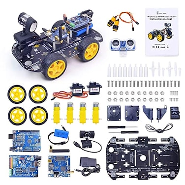 XiaoR Geek WiFi Smart Robot Car Kit with UNO R3 Line Tracking and Obstacle Avoidance Ultrasonic Sensor HD Camera Wireless RC Intelligent Educational Kit Car Robotic Kit for Arduino Learner Upgraded Ve