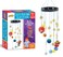 Peachy Keen STEM Learning Fun with 3D Solar System Kit Complete DIY Mobile Hanging Model 27Inch Long with 9 Foam Planets Sun 3D Solar System with Paintable Planets Glow in the Dark Paint Easy Instruct