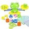 miYou STEM Math Toy Educational Balance Game and Big Counting Frog Set for School Kids Years 3 4 5 6 7