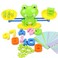 miYou STEM Math Toy Educational Balance Game and Big Counting Frog Set for School Kids Years 3 4 5 6 7