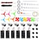 Sntieecr 6 Set DC Motors Kit Mini Electric Motor 3V 15000RPM with 66 PCS Plastic Gears AA Battery Holder Case Motor Bracket Shaft Propeller and Rocker Switch for DIY Toys Science Projects