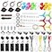 Sntieecr 6 Set 131 PCS DC Motors Kit Mini Electric Motor 153V 15000RPM with 66 PCS Plastic Gears Shaft Propeller Bulbs Buzzer Sounder Science Experiment Set for Kid DIY STEM Engineering Project