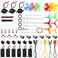 Sntieecr 6 Set 131 PCS DC Motors Kit Mini Electric Motor 153V 15000RPM with 66 PCS Plastic Gears Shaft Propeller Bulbs Buzzer Sounder Science Experiment Set for Kid DIY STEM Engineering Project