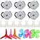 Sntieecr 6 Set Mini Generator Motors 3V12V DC Motor Wind Turbine Generator with Mini Fan Leaf and Plastic Motor Holder for DIY Educational Physics Experiment