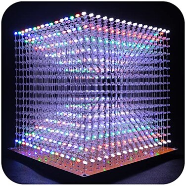 iCubeSmart 3D LED Cube DIY Electronics Kit 16x16x16 LED Cube DIY Soldering Project Kit 3D16MINIMULTIKIT