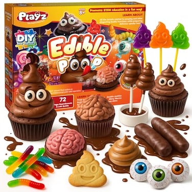 Playz Edible Poo Chocolate Candy Making Science Kit for Kids Ages 812 Years Old Food Science Chemistry Kid Science Kit with 30 Experiments Educational Science Kits for Boy Girls