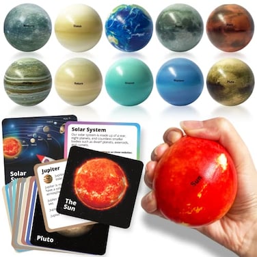 EH.DT Planets for Kids Solar System Toys 35 Solar System for Kids Space Toys for Kid 57 Science Toy Model Space Balls Astronaut Toy