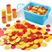 TOMMYHOME Plastic TwoColor CounterRedYellow Two Side 1000 PCSCounting Manipulatvies Math Counters for Kids Counting Chips