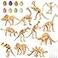 Sratte 52 Pcs Dinosaur Fossil Skeleton Kit for Kids with 24 Assorted Dino Bones 24 Mini Dinosaur Eggs 4 Bones Dino Sand Dig Toys for Science Play Sandbox Birthday Halloween PartyLight Brown