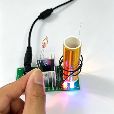 ISolderStore DIY Mini Tesla Coil Kit 15W Electronic DIY Kits Mini Music Tesla Coil Plasma Speaker Soldering Practice Kit DIY Soldering Project for Soldering Skill Practice