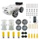 DWWTKL DIY Mecanum Wheel Car Kit with Metal Chassis and TT Motor Smart Robot 4WD Omnidirectional Car Programming Kit with Speed Encoder for ArduinoMicrobitRaspberry Pi for Adult Age 15Unassembled