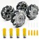 DWWTKL DIY Mecanum Wheel Robot Kit Parts 4WD Omnidirectional Wheels Smart Robot Car Chassis Kit Robotics Accessory for Adult Age 15 4Pcs Wheels and 4Pcs TT Motor