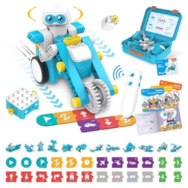 WhalesBot B3 Pro 24in1 Coding Robot Kit Educational STEM Toy Advanced Smart Programming for Educators Robot Building Set with ControllerMotorSensors for Kids 46 57