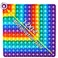 TDDTLA 12x12 Multiplication Table Digital P0PP Math Toy Rainbow Dimple Fingertip Toy Math Game 12x12 Right Angle Multiplication Table