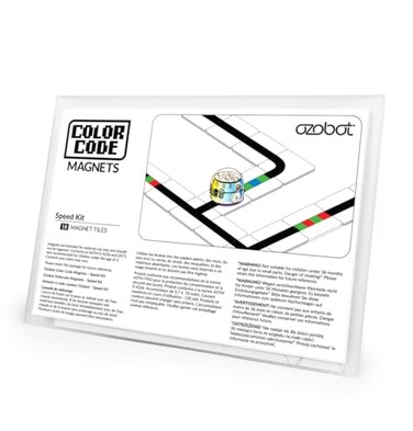 Ozobot Color Code Magnets Speed Kit Interactive Coding Learning Tool for Kids Ages 3 Enhances Logic Problem Solving Skills 18 Tiles Evo Color Codes Magnets Base Kit Required Not Included