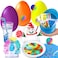 UNGLINGA 4 Jumbo Easter Basket Stuffer Surprise Eggs 6 Science Experiments for Kids Easter Toys Gift Idea for Boys and Girls Party Favor Educational STEM Activities Kit